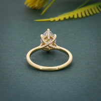 Cathedral Pear Cut Lab Grown Diamond Ring