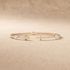 Pear Cut Round Diamond Bracelet 14k Gold