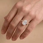 Modern Pear Lab Grown Diamond Gold Ring