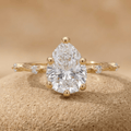 Pear Lab Grown Diamond Thin Band Anniversary Ring