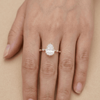 Pear Cut Diamond Ring with Delicate Thin Band