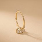 Elegant Lab Grown Pear Diamond Promise Ring