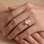 Dainty Lab Diamond Ring for Wedding Anniversary