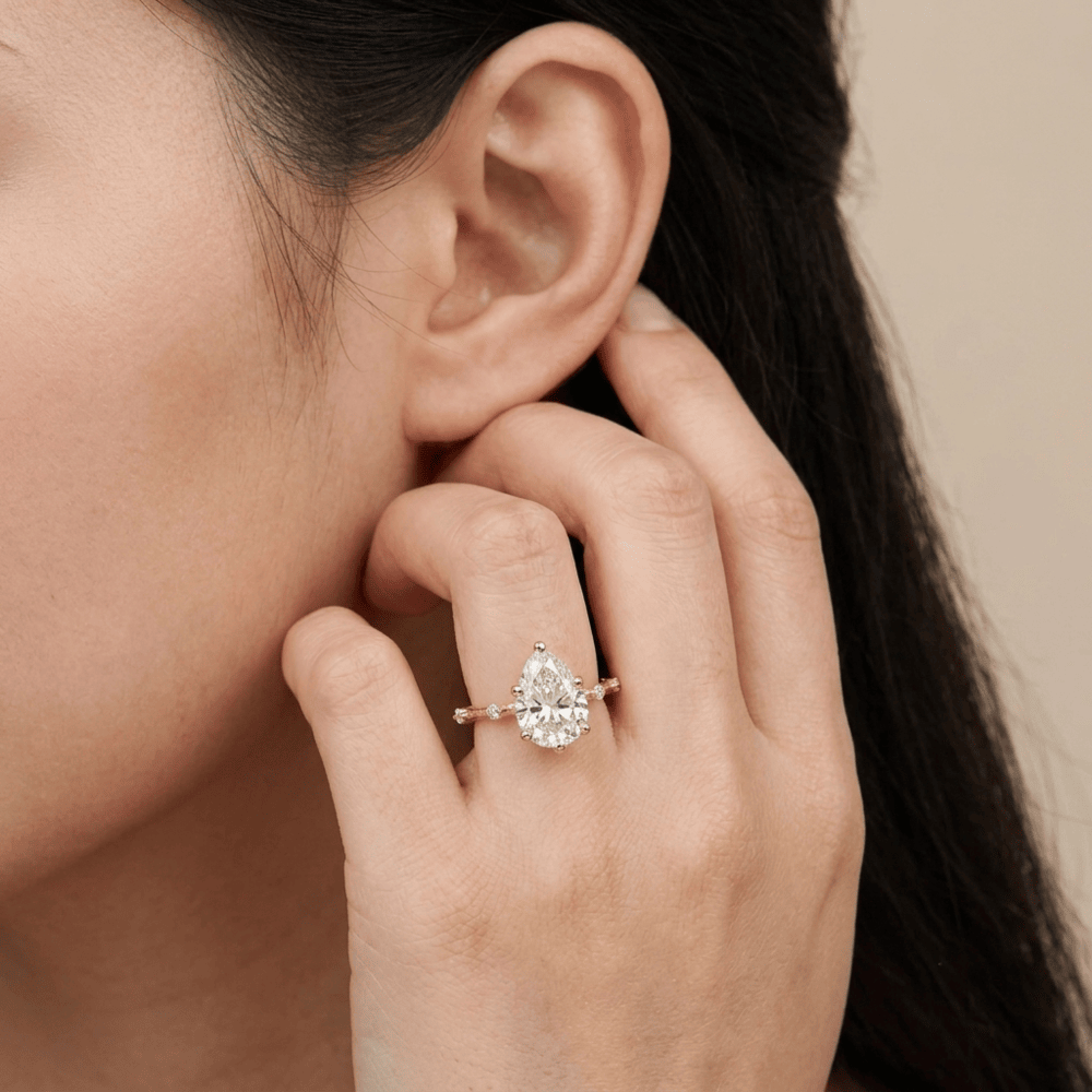 Pear Shaped Lab Grown Diamond Gift for Women