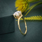 Curved Horizontal Pear Lab Grown Diamond Engagement Ring - JBR Jeweler