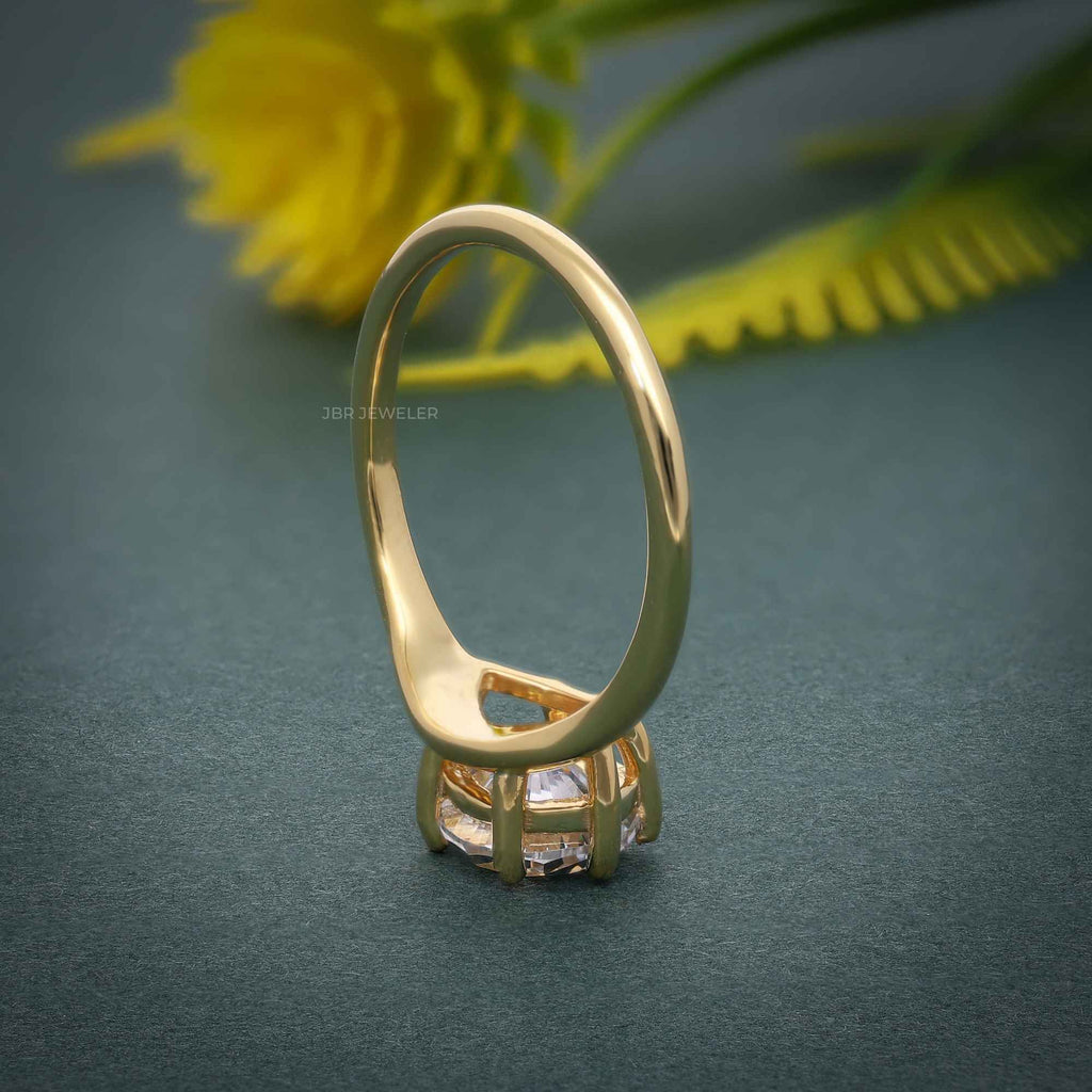 Curved Horizontal Pear Lab Grown Diamond Engagement Ring - JBR Jeweler