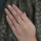 Pear Shape Lab-Grown Diamond Bridal Set Ring with Matching Band - JBR Jeweler