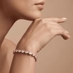 Pear Shape Rose Gold Tennis Bracelet 14k & 5CTW