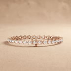 Pear Shape Rose Gold Tennis Bracelet 14k & 5CTW