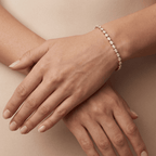 Pear Shape Rose Gold Tennis Bracelet 14k & 5CTW