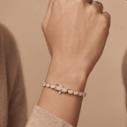 Pear Shape Rose Gold Tennis Bracelet 14k & 5CTW