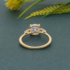 Perfect Fit Three Stone Round Lab Diamond Ring With Side Pear - JBR Jeweler