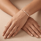 10K gold bracelet with lab diamonds