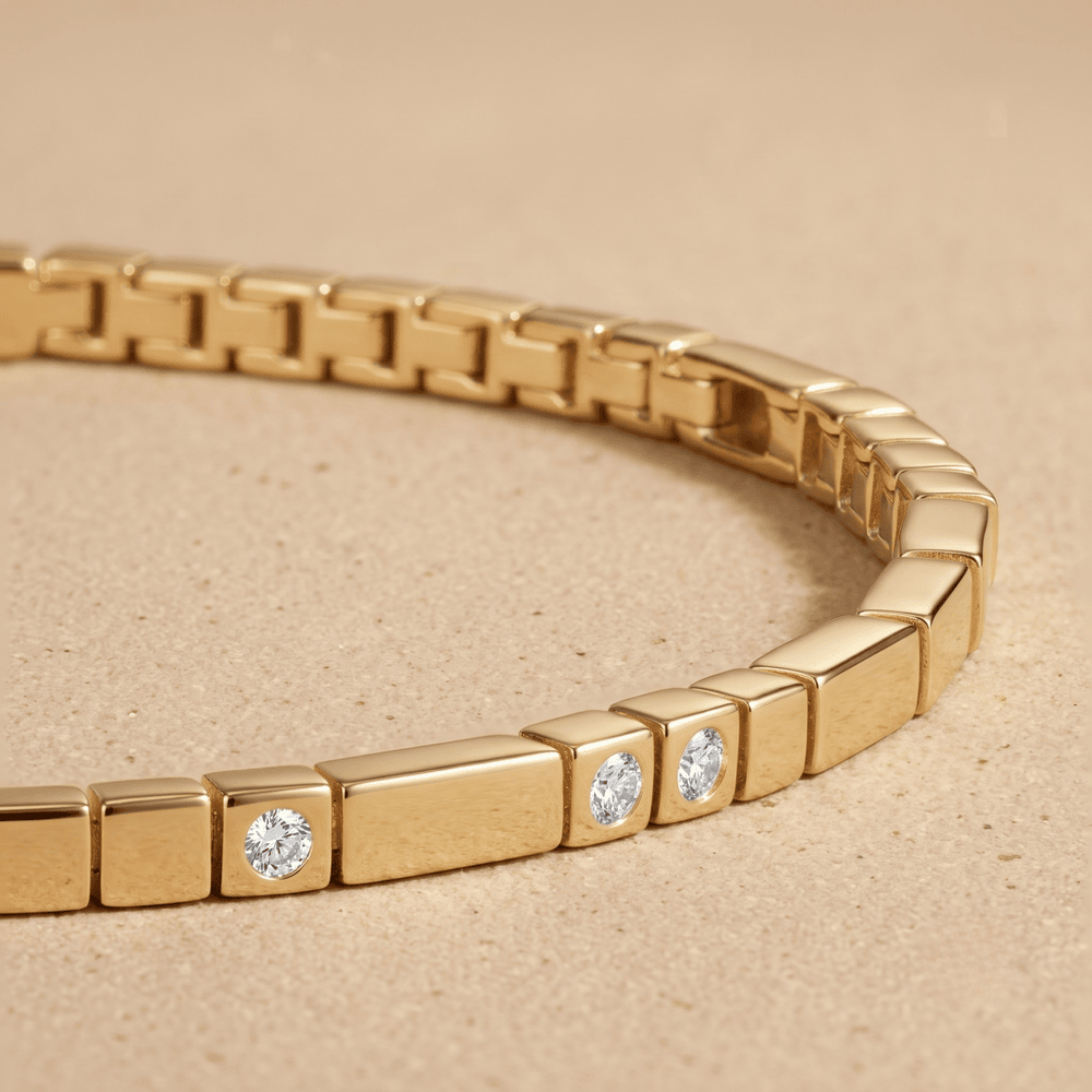 Lab grown diamond love bracelet