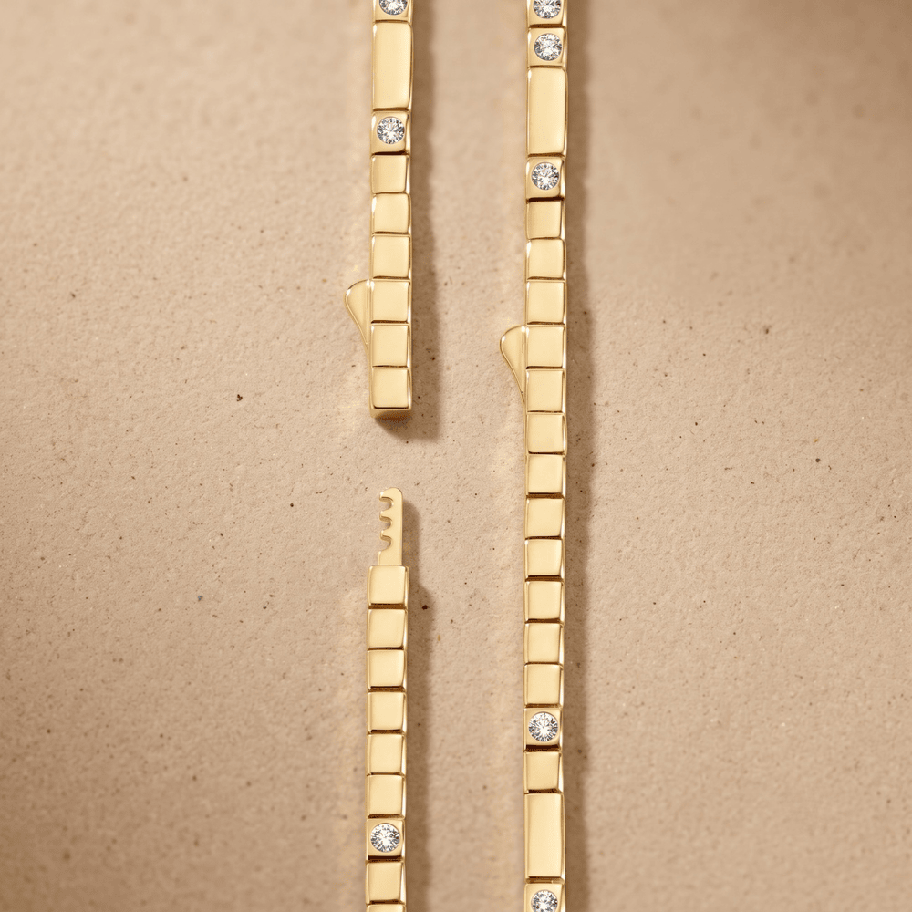 Yellow gold lab diamond bracelet