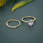 Petite Oval Cut Solitaire Lab Grown Diamond Wedding Bridal Ring Sets - JBR Jeweler