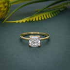 Petal Cushion Moissanite Diamond Engagement Ring - JBR Jeweler