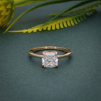 Petal Cushion Moissanite Diamond Engagement Ring - JBR Jeweler