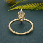 Petal Solitaire Marquise Moissanite Diamond Engagement Ring - JBR Jeweler