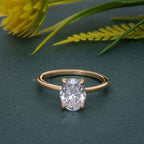 Petal Oval Lab Grown Diamond Solitaire Ring - JBR Jeweler