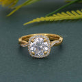 Petite Twisted Halo Round Lab Grown Diamond Engagement Ring - JBR Jeweler