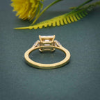 Three Stone Princess Moissanite Engagement Ring With Pear Side Stone - JBR Jeweler