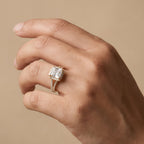 IGI Certified Princess Lab Diamond Halo Ring