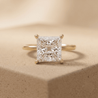 Petal Princess moissanite engagement ring front view