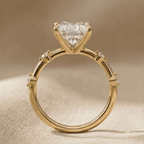 Simple moissanite wedding ring for everyday wear