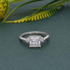 Three Stone Princess Cut Lab Grown Diamond Engagement Ring - JBR Jeweler