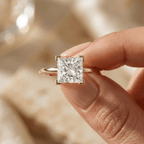 Elegant Princess Cut Lab Grown Diamond Bridal Ring