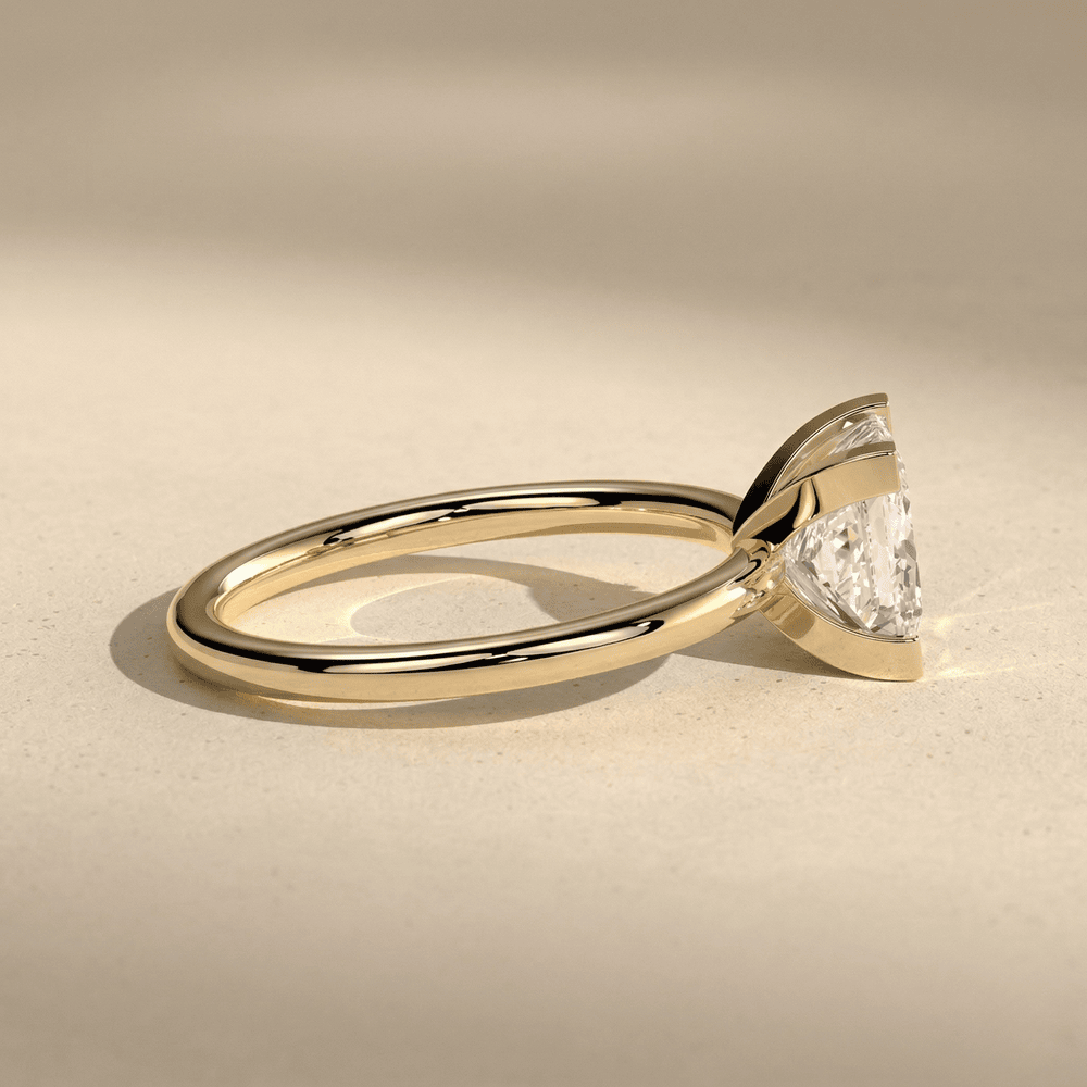 Princess Cut Lab Diamond Engagement Ring for Marriage Proposal