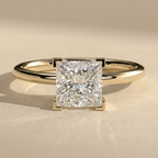 Princess Lab Grown Diamond Solitaire Ring for Women