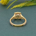 Princess Moissanite Diamond Split Shank Halo Engagement Ring - JBR Jeweler