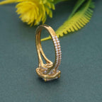 Princess Moissanite Diamond Split Shank Halo Engagement Ring - JBR Jeweler