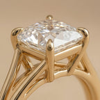 Princess Split Shank Engagement Ring - IGI Cert Lab Diamond