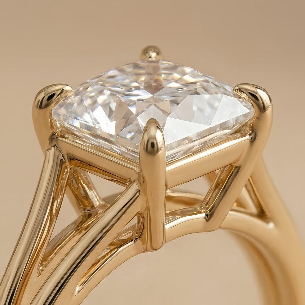 Princess Split Shank Engagement Ring - IGI Cert Lab Diamond