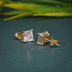 Princess Cut Lab Grown Diamond Screw Back Earring - JBR Jeweler