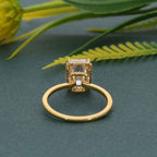 Double Hidden Halo Radiant Cut Moissanite  Engagement Ring - JBR Jeweler