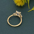 Perfect Fit Three Stone Emerald Lab Diamond Ring With Side Pear - JBR Jeweler