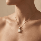 Radiant Cut Lab Diamond Solitaire Pendant in 14k Gold