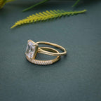 Radiant Cut Lab Grown Diamond Solitaire Ring Set With Matching Band - JBR Jeweler