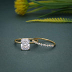 Radiant Cut Solitaire Lab Grown Diamond Wedding Ring Bridal Sets - JBR Jeweler
