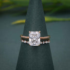Radiant Cut Solitaire Lab Grown Diamond Wedding Ring Bridal Sets - JBR Jeweler