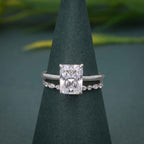 Radiant Cut Solitaire Lab Grown Diamond Wedding Ring Bridal Sets - JBR Jeweler