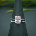 Radiant Cut Solitaire Moissanite Diamond Wedding Ring Bridal Sets - JBR Jeweler