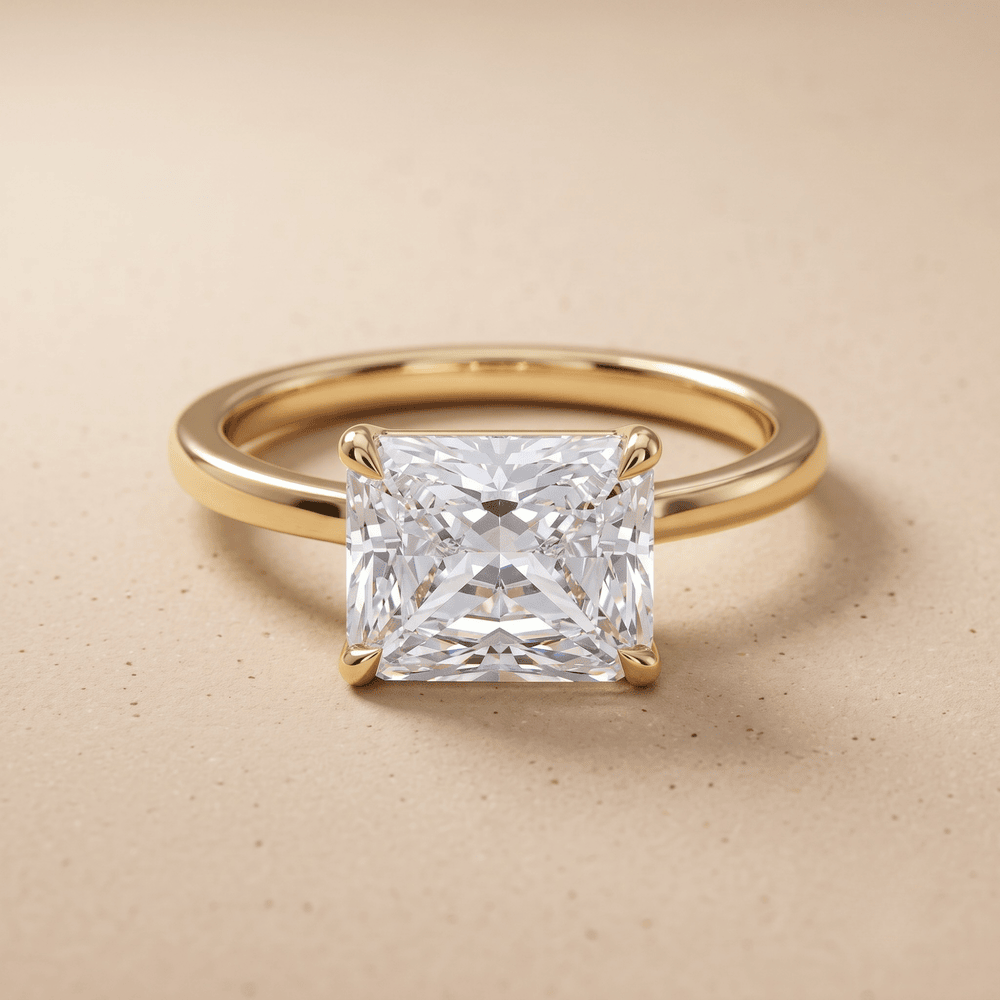 Radiant East West Bridal Ring Lab Grown Diamond