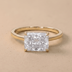 East West Bridal Ring Diamond Close Up