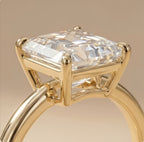 East West Moissanite Ring Close Up View