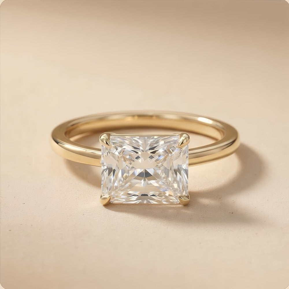 Radiant Cut Moissanite Bridal Ring Setting